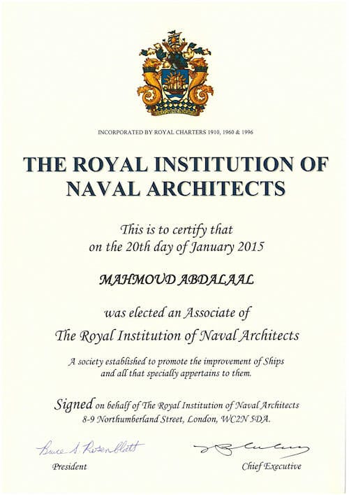 Certificate: Yacht Surveyor in Italy and Croatia