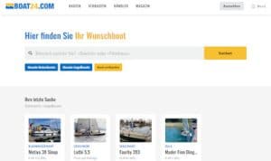 Screenshot boat24.com Bootsbörse